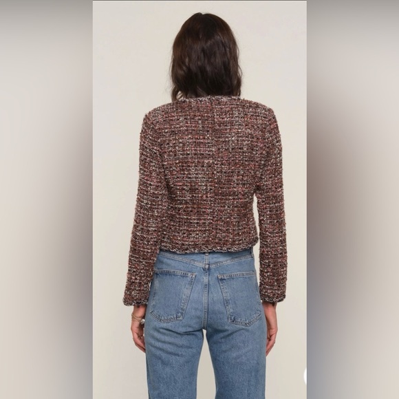 Heartloom Mariza Tweed Blazer Color Coco Slim Fit Size Small - Picture 3 of 16